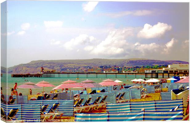 Summertime Serenity: Isle of Wight's Sandown Canvas Print by john hill