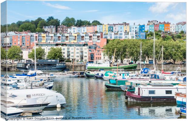 Bristol Marina and Floating Harbour Canvas Print by Keith Douglas