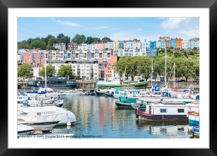 Bristol Marina and Floating Harbour Framed Mounted Print by Keith Douglas