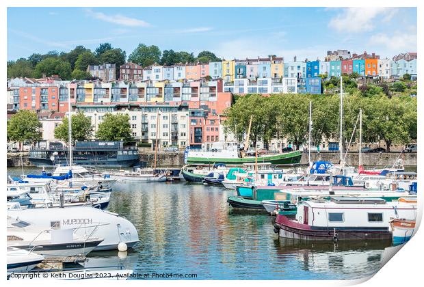 Bristol Marina and Floating Harbour Print by Keith Douglas