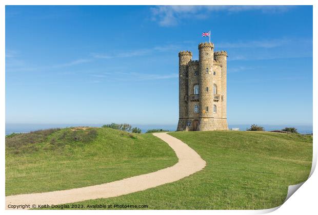 Broadway Tower - a landmark in the Cotswolds Print by Keith Douglas