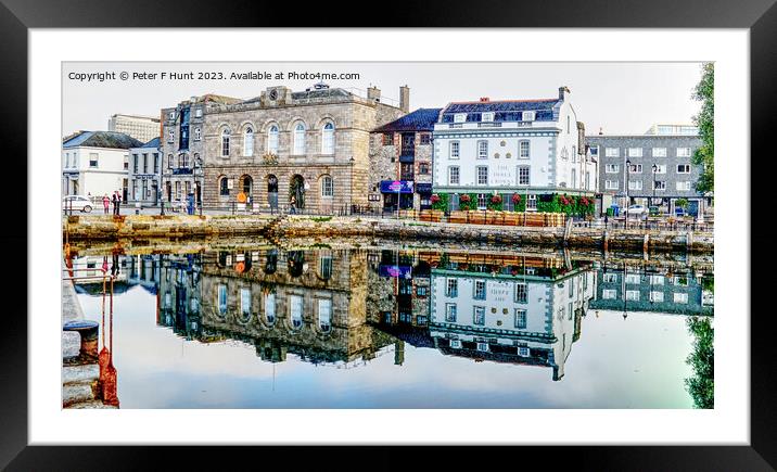 Reflections At The Barbican Plymouth Framed Mounted Print by Peter F Hunt