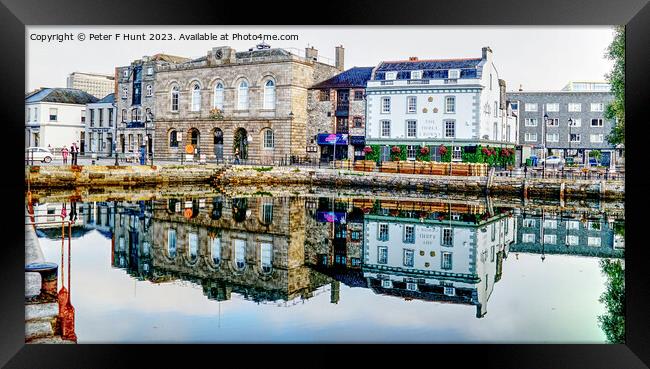 Reflections At The Barbican Plymouth Framed Print by Peter F Hunt
