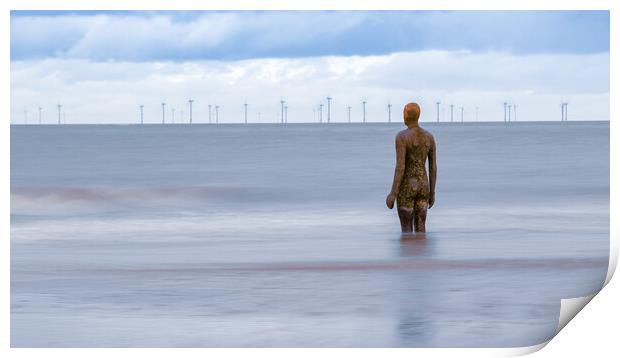 Crosby Beach Statue - Another Place Print by John Frid