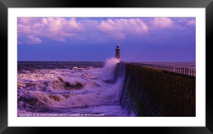 Rough Sea Framed Mounted Print by Richard Fairbairn