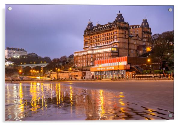 The Grand Hotel Scarborough Acrylic by Steve Smith