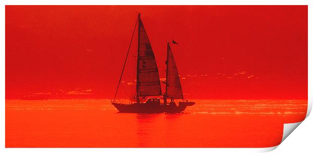 Warm Sailing Print by Louise Godwin