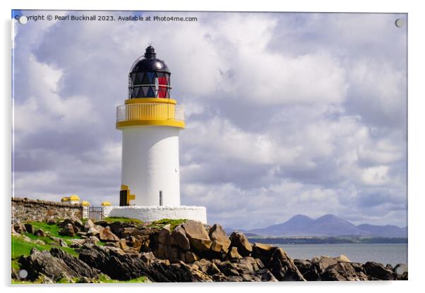 Lighthouse on Isle of Islay Acrylic by Pearl Bucknall