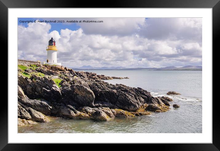 Loch Indaal Lighthouse on Islay Scotland Framed Mounted Print by Pearl Bucknall