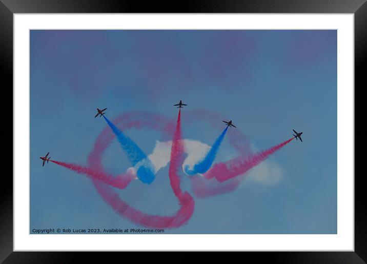  Red Arrow's display team Framed Mounted Print by Rob Lucas