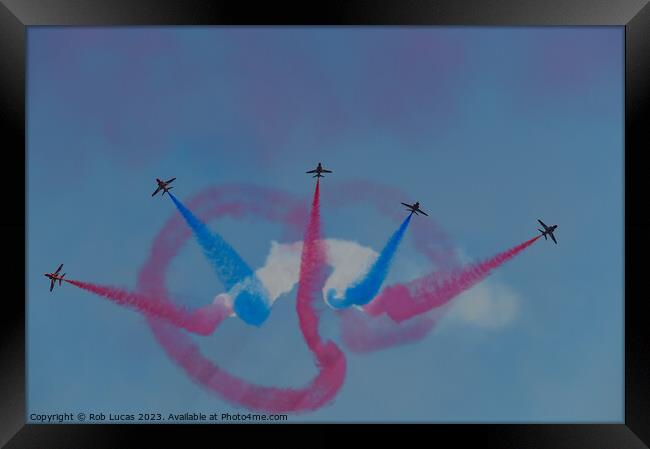  Red Arrow's display team Framed Print by Rob Lucas