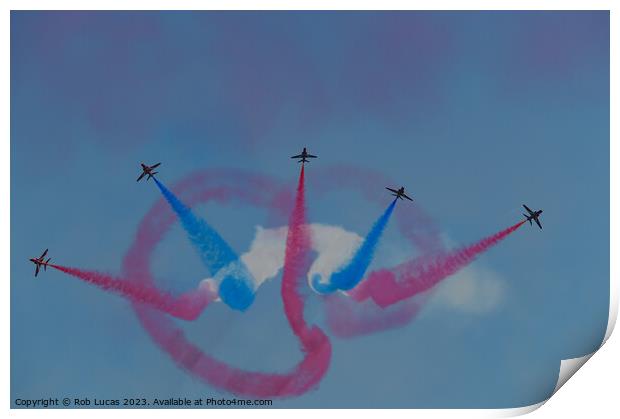  Red Arrow's display team Print by Rob Lucas