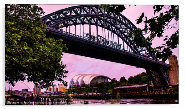 Tyne Bridge Acrylic by Richard Fairbairn
