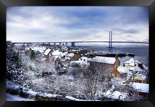 South Queensferry in the Snow Framed Print by Tom Gomez