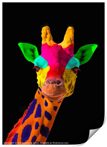 Multi Coloured Giraffe Print by Jim Newsome