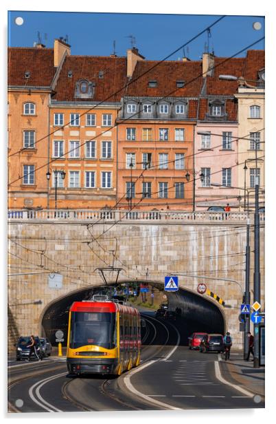 Tunnel Under Old Town Of Warsaw Acrylic by Artur Bogacki