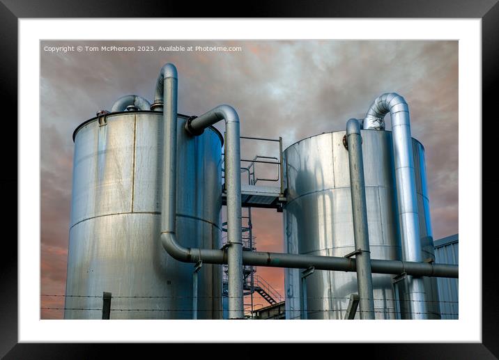 Industrial Twilight: Juxtaposition of Man and Natu Framed Mounted Print by Tom McPherson