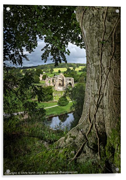 Bolton Abbey, in the heart of the Yorkshire, Dales. Acrylic by Chris North