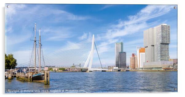 On the banks of the Nieuwe Maas in Rotterdam | Panorama Acrylic by Melanie Viola