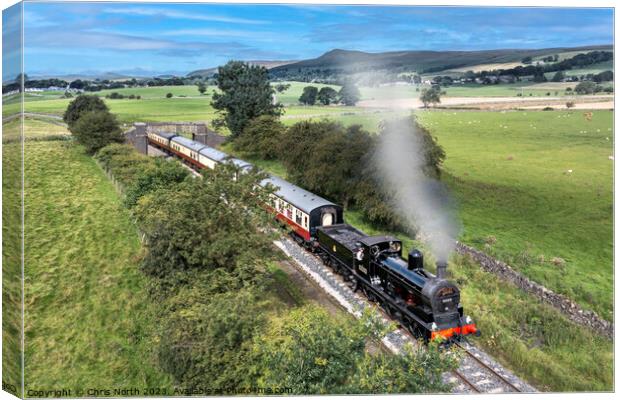 Embsay  steam railway. Canvas Print by Chris North