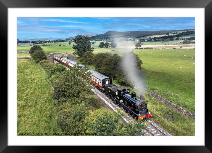 Embsay  steam railway. Framed Mounted Print by Chris North