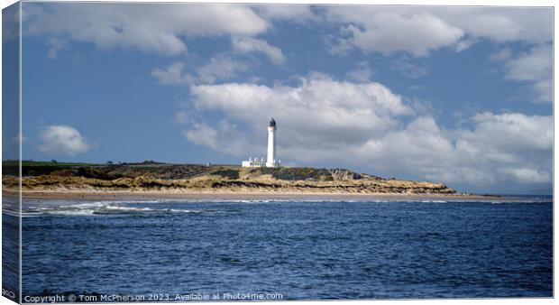 Lossiemouth Lighthouse Canvas Print by Tom McPherson