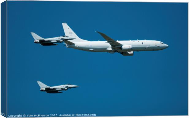 Poseidon MRA1 with Typhoon Escort Canvas Print by Tom McPherson