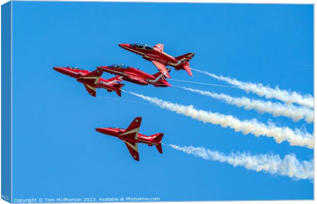 Red Arrows: RAF's High-Flying Diplomats Canvas Print by Tom McPherson