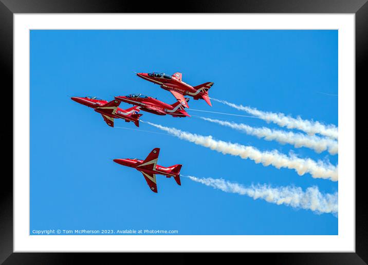 Red Arrows: RAF's High-Flying Diplomats Framed Mounted Print by Tom McPherson