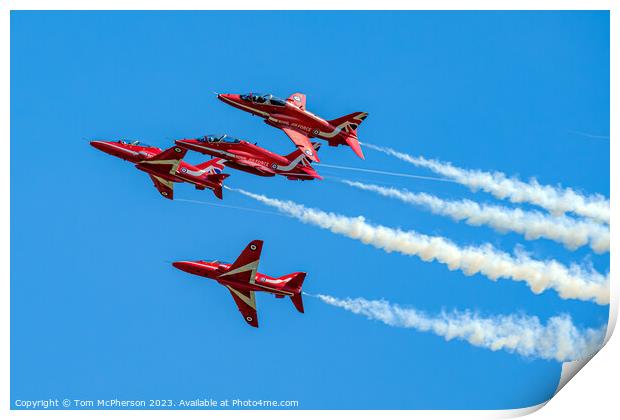 Red Arrows: RAF's High-Flying Diplomats Print by Tom McPherson