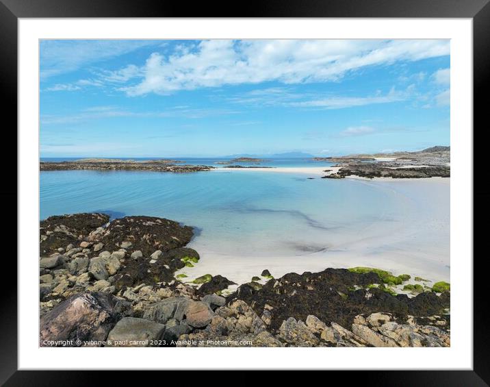 Torastan Beach, Isle of Coll Framed Mounted Print by yvonne & paul carroll