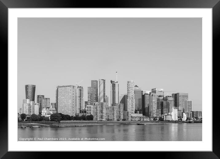 Canary Wharf: Epicentre of Financial Power Framed Mounted Print by Paul Chambers