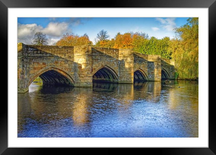 Bakewell Bridge and River Wye   Framed Mounted Print by Darren Galpin