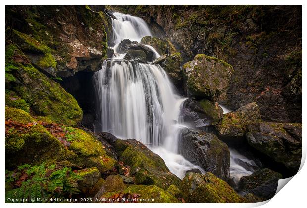 Lodore Falls Print by Mark Hetherington