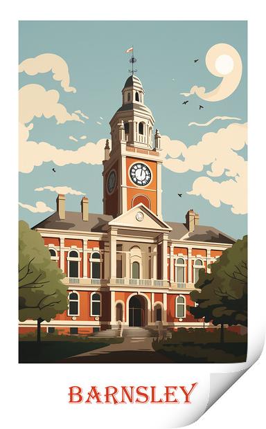 Barnsley Travel Poster Print by Steve Smith