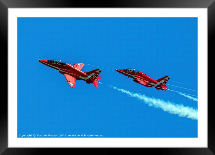Red Arrows' Aerobatic Spectacle Framed Mounted Print by Tom McPherson