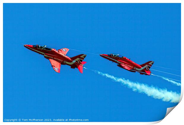 Red Arrows' Aerobatic Spectacle Print by Tom McPherson