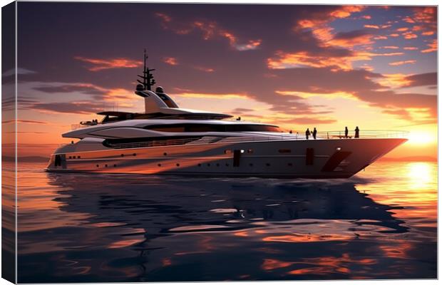 Super Yacht  Canvas Print by CC Designs
