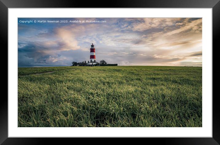 Happisburgh Lighthouse Norfolk Framed Mounted Print by Martin Newman