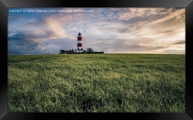 Happisburgh Lighthouse Norfolk Framed Print by Martin Newman