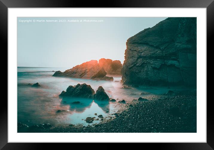 Cornish Sunsets Bude Framed Mounted Print by Martin Newman