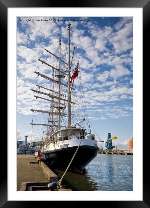 Tall Ship Portrait Framed Mounted Print by Jim Jones