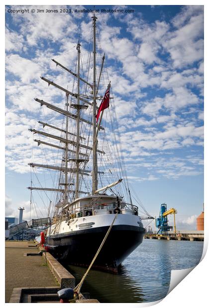 Tall Ship Portrait Print by Jim Jones