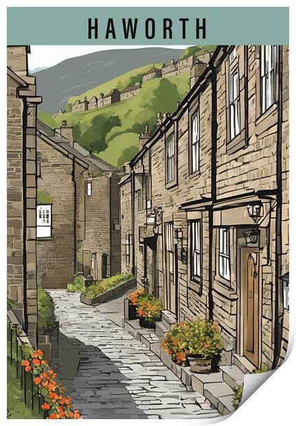Haworth Vintage Travel Poster Print by Picture Wizard