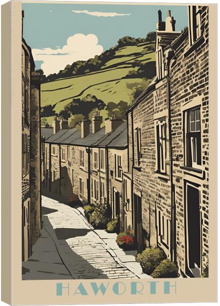 Haworth Vintage Travel Poster Canvas Print by Picture Wizard