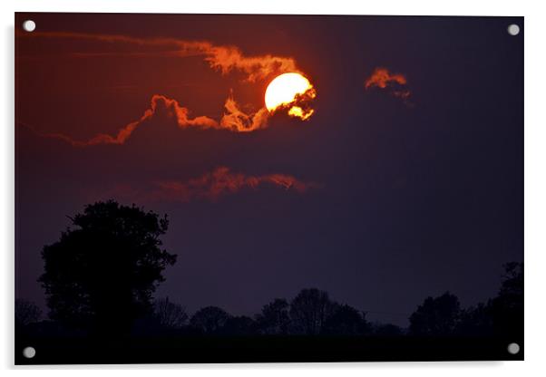 A Norfolk Sunset Acrylic by Darren Burroughs