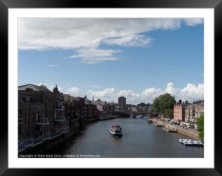 York from the River Ouse Framed Mounted Print by Mark Ward