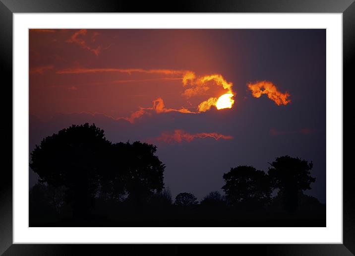 Norfolk Sunset Framed Mounted Print by Darren Burroughs