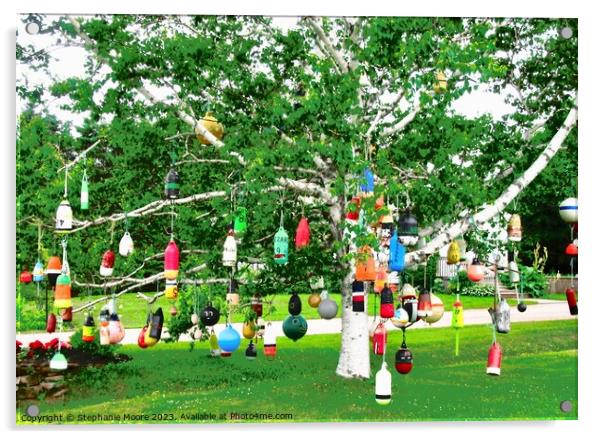 Nautical Tree Decorations Acrylic by Stephanie Moore