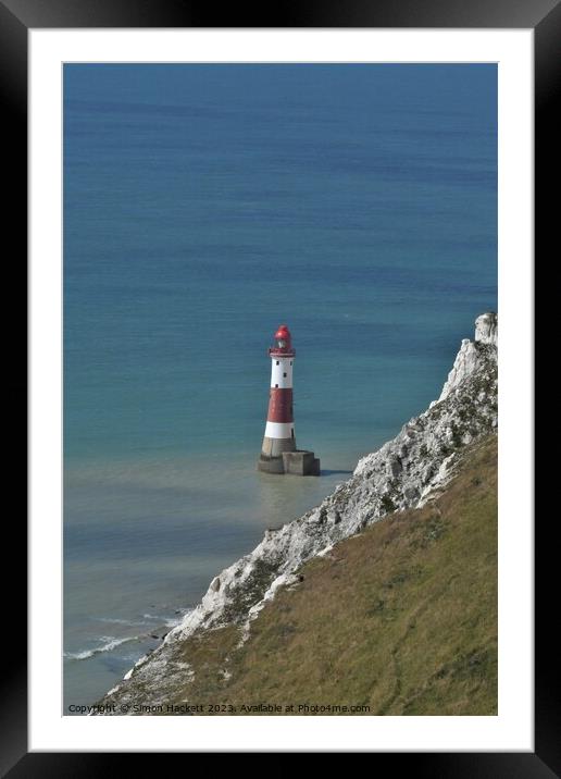 Beachy Head Lighthouse Framed Mounted Print by Simon Hackett